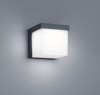 Applique Parete Esterno Led Quadrata Antracite 12per12 cm Yangtze GD Trio