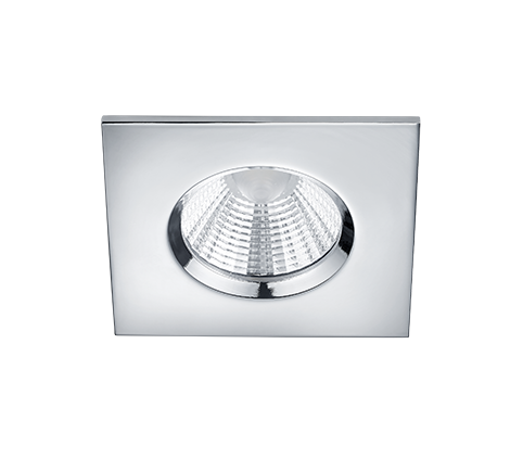 Faretto da Incasso Led Interno Soffitto Quadrato Cromo 8,5per8,5 Zagros GD Trio