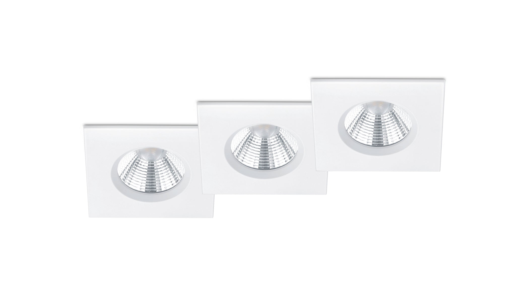 Faretti da Incasso Led Interno Soffitto Quadrato Cromo 8,5 3 Pz Zagros GD Trio