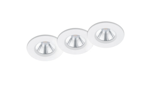 Faretto da Incasso Led Interno Soffitto Rotondo Bianchi 3Pz Zagros GD Trio