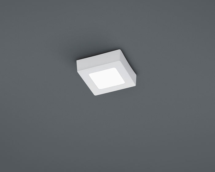 Plafoniera Soffitto Interno Led Quadrata Bianca 12per12 cm Zeus GD Trio