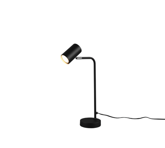 Lampada da Tavolo Scrivania Moderna Spot Cilindro Nero 5W Marley GD Trio