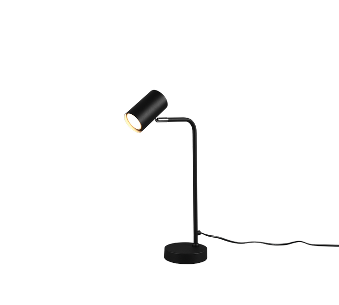 Lampada da Tavolo Scrivania Moderna Spot Cilindro Nero 5W Marley GD Trio