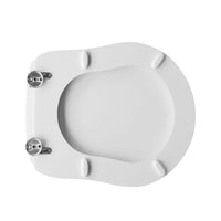 Sedile wc bianco dedicato a casa ceramica Axa serie Contea larghezza 35,5 cm