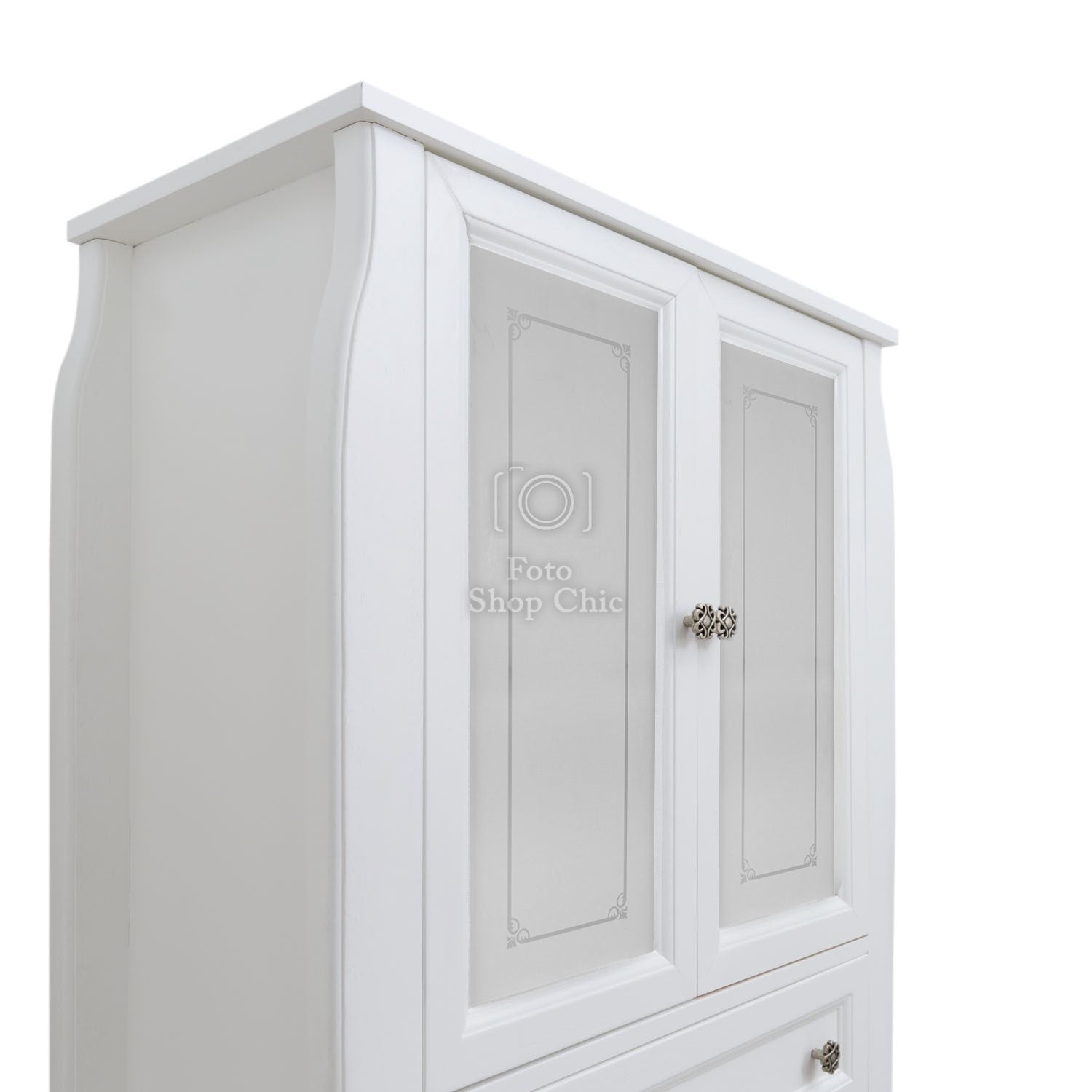 Colonna bagno contemporaneo bianco shabby con vetrine