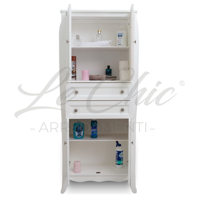 Colonna bagno contemporaneo bianco shabby