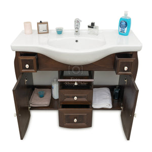 Mobile bagno classico noce scuro