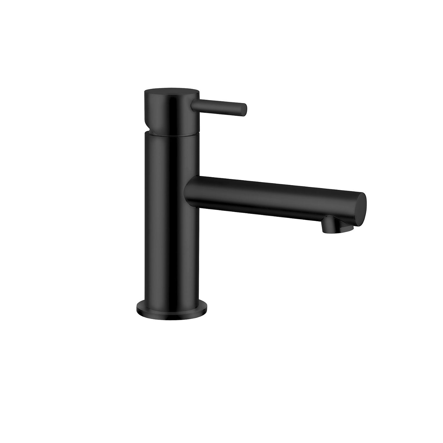 Kit miscelatori lavabo+bidet in ottone nero opaco con scarico click-clack serie minimal Keller Taps