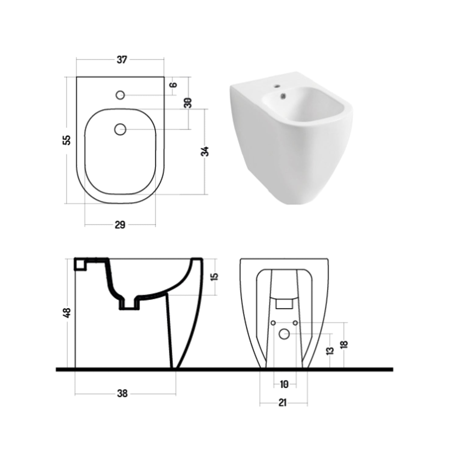 Santari filomuro serie Forever h48 Terza EtÃ  in ceramica bianca con coprivaso chiusura tradizionale- Disegno Ceramica