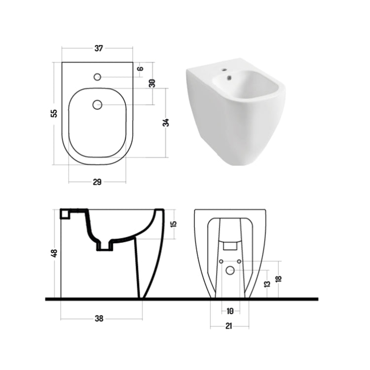 Santari filomuro serie Forever h48 Terza EtÃ  in ceramica bianca con coprivaso chiusura tradizionale- Disegno Ceramica