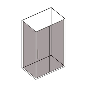 Box doccia angolare apertura scorrevole reversibile cm 120x80x200h modello Diomede in cristallo temperato mm 8 