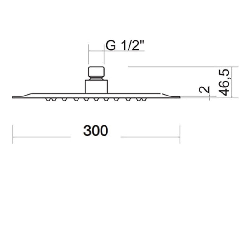 Soffione doccia acciaio diametro diametro 300 mm lucidato a specchio anticalcare