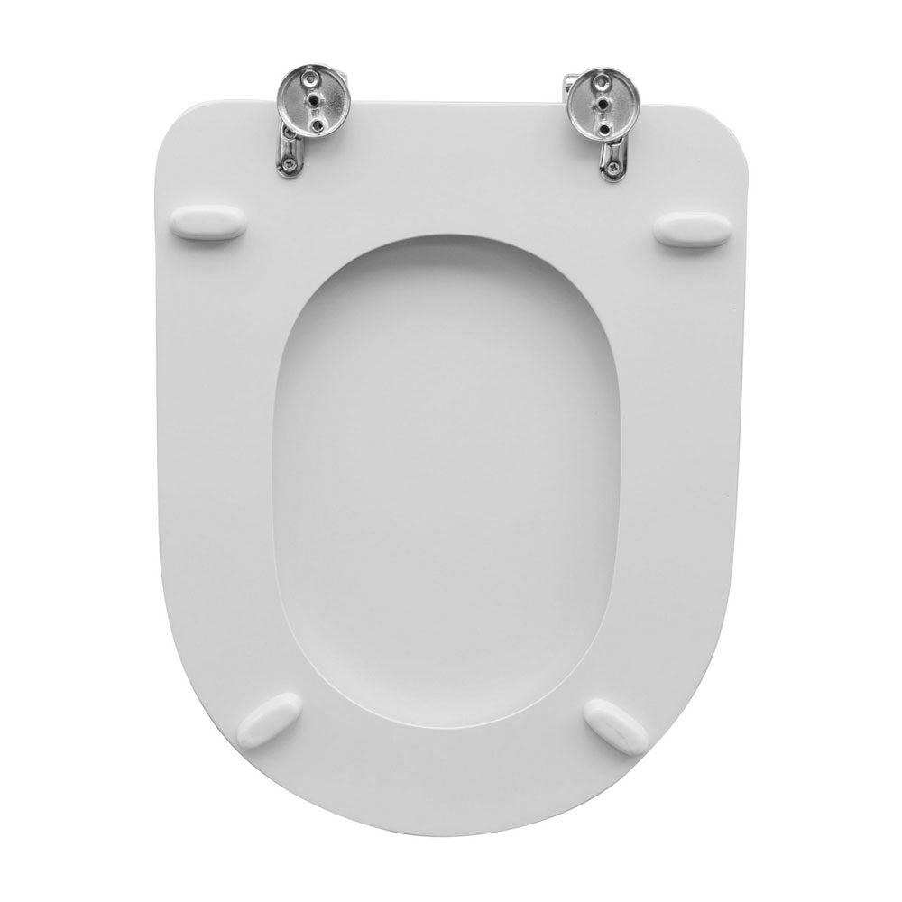 Sedile wc bianco dedicato a casa ceramica Azzurra serie Dea larghezza 34 cm