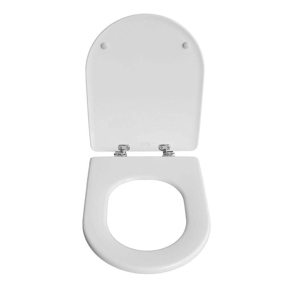 Sedile wc bianco Carrara & Matta per modelli Diana e Metro in farina di legno bianco