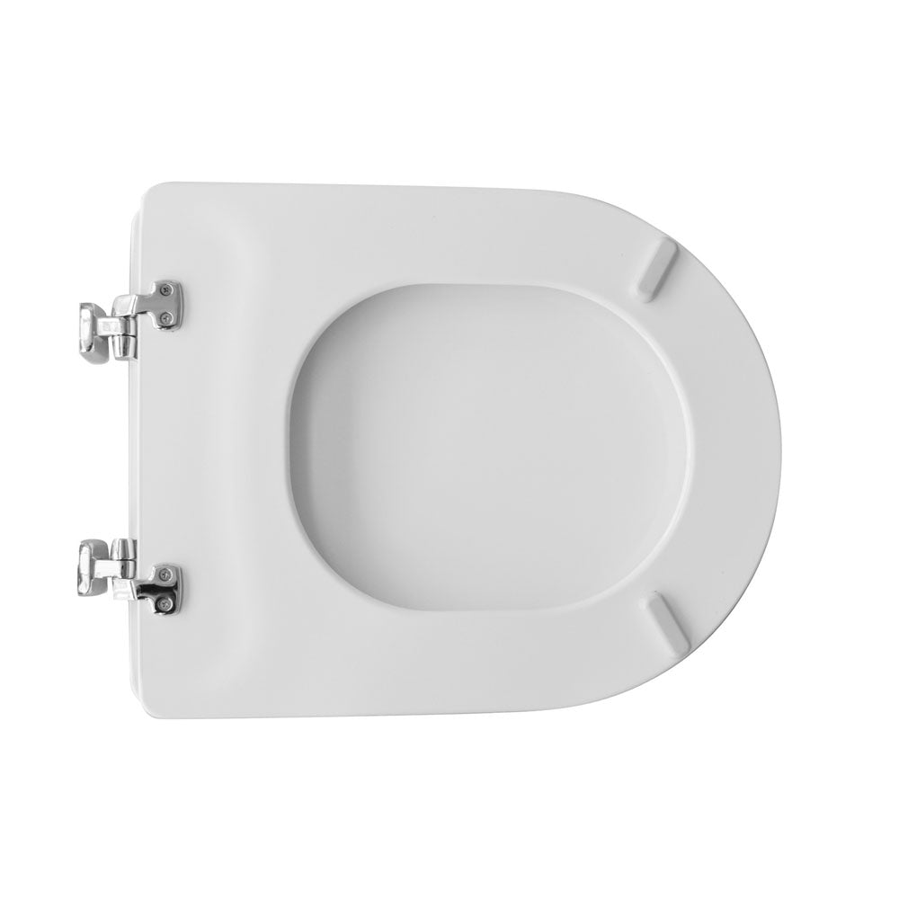 Sedile wc bianco Carrara & Matta per modelli Diana e Metro in farina di legno bianco