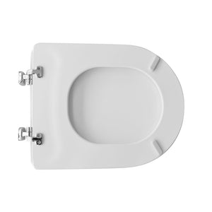 Sedile wc bianco Carrara & Matta per modelli Diana e Metro in farina di legno bianco