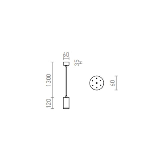 Faretto cilindrico BELENOS a sospensione nero 230V LED GU10 9W