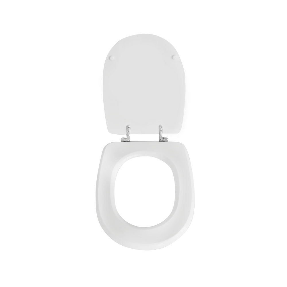 Sedile wc bianco per Azzurra vaso Afrodite larghezza 36,7 cm cerniere regolabili