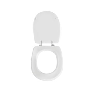 Sedile wc bianco per Azzurra vaso Afrodite larghezza 36,7 cm cerniere regolabili