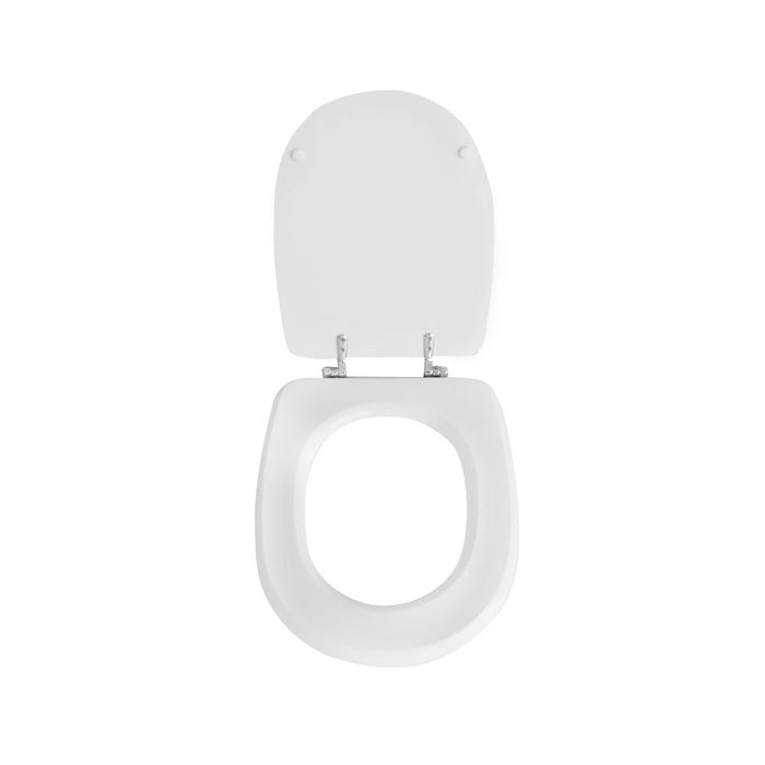 Sedile wc bianco per Azzurra vaso Afrodite larghezza 36,7 cm cerniere regolabili