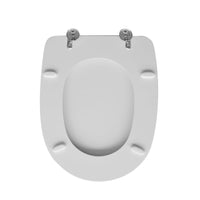 Sedile wc bianco per Azzurra vaso Afrodite larghezza 36,7 cm cerniere regolabili