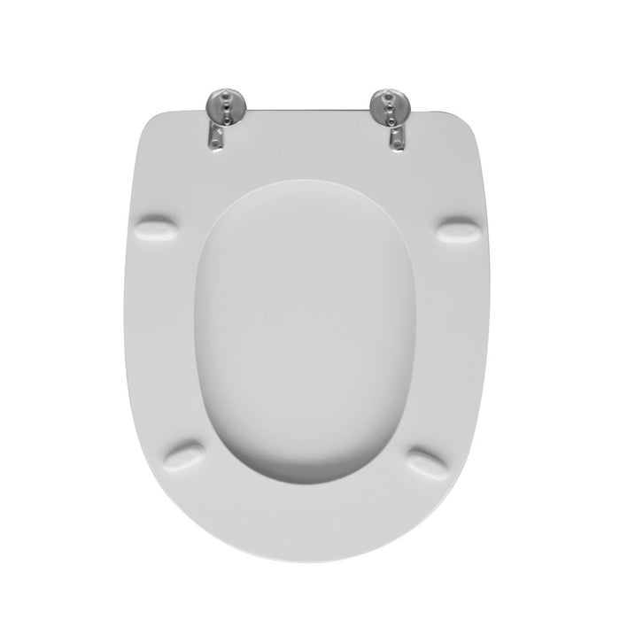 Sedile wc bianco per Azzurra vaso Afrodite larghezza 36,7 cm cerniere regolabili