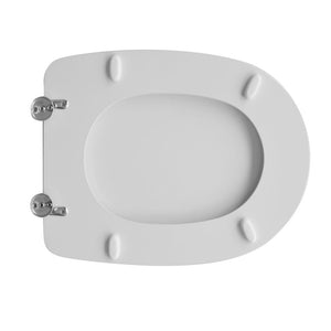 Sedile wc bianco per Azzurra vaso Afrodite larghezza 36,7 cm cerniere regolabili