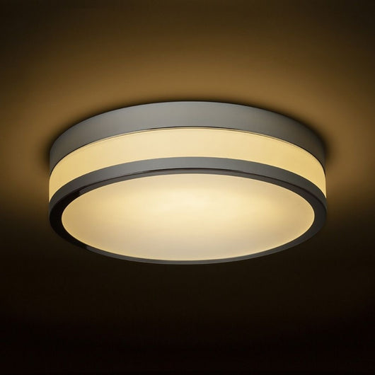 Plafoniera CIRA LED 35 da soffitto  vetro opalino/cromo 230V LED 24W IP44  3000K