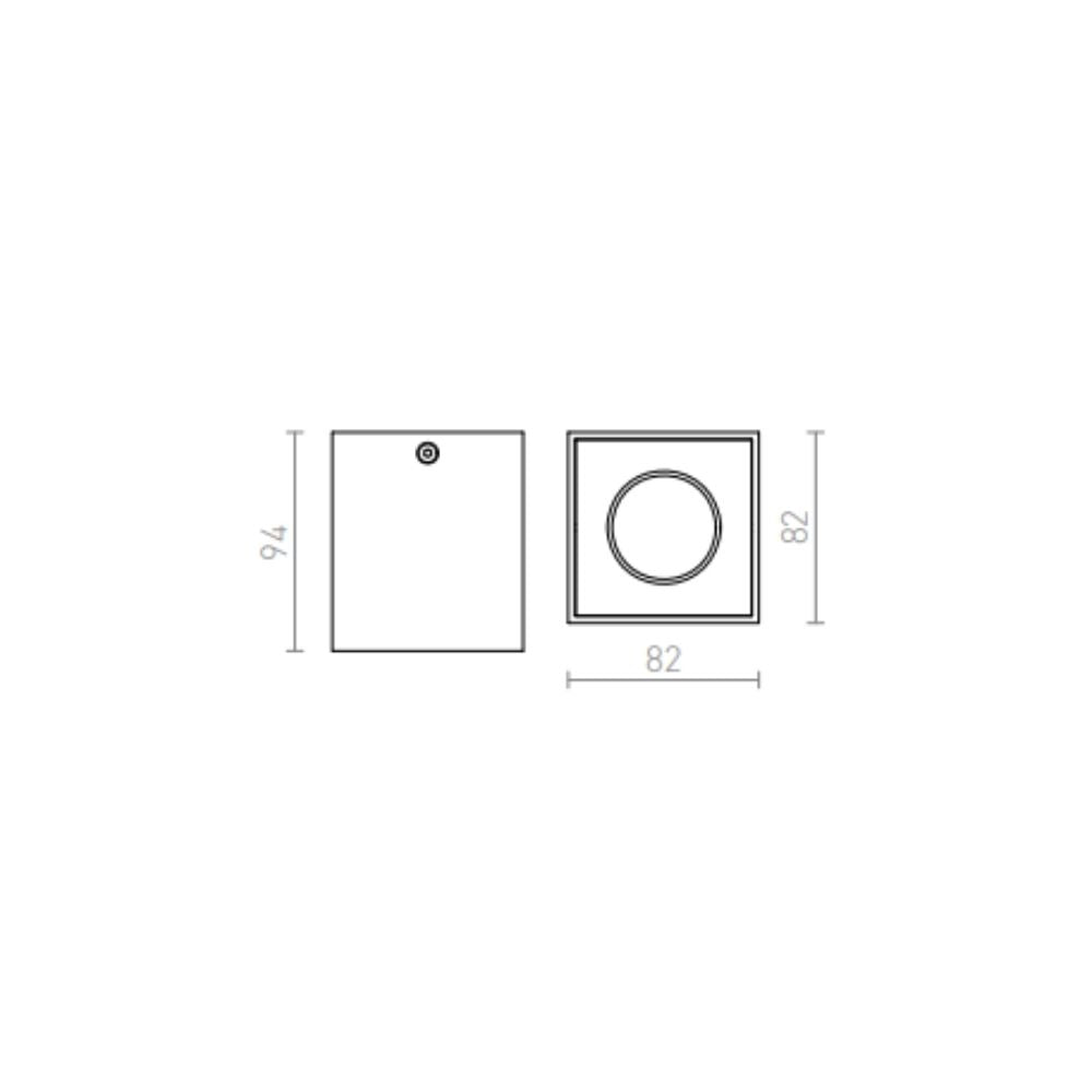 Faretto AGATE I da soffitto bianco opaco 230V GU10 35W