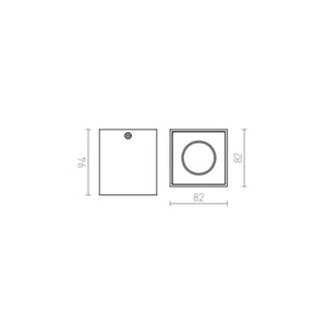 Faretto AGATE I da soffitto alluminio pettinato 230V GU10 35W