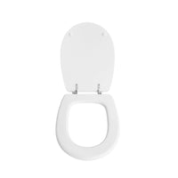 Sedile wc bianco per Azzurra vaso Pratica larghezza 35,4 cm cerniere regolabili