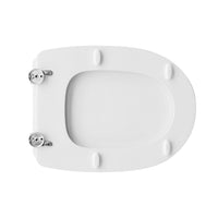 Sedile wc bianco per Azzurra vaso Pratica larghezza 35,4 cm cerniere regolabili