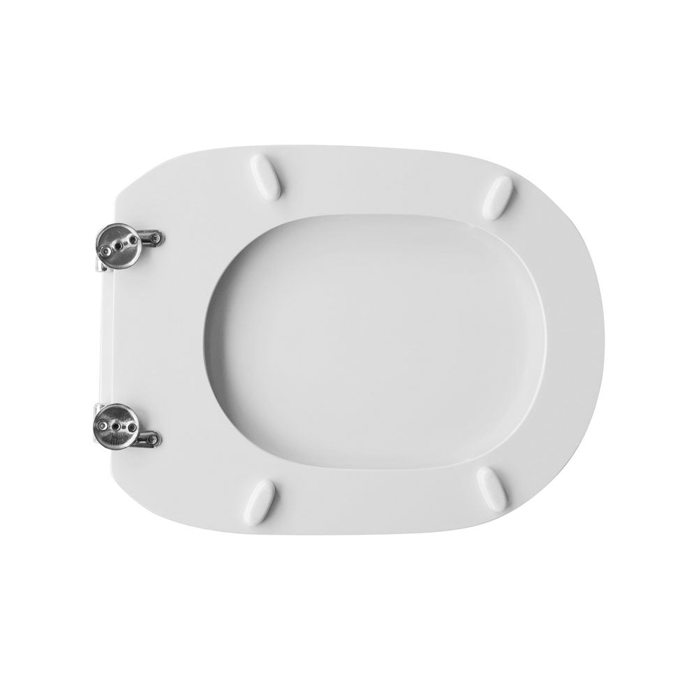 Sedile wc bianco per Catalano vaso serie Canova larghezza 36 cm cerniere regolabili