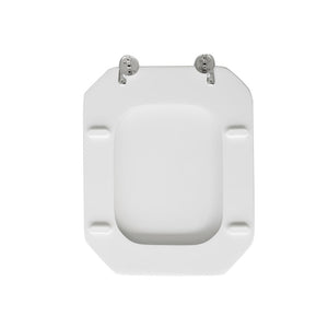 Sedile wc bianco per Cesame vaso serie DecÃ² larghezza 36 cm cerniere regolabili