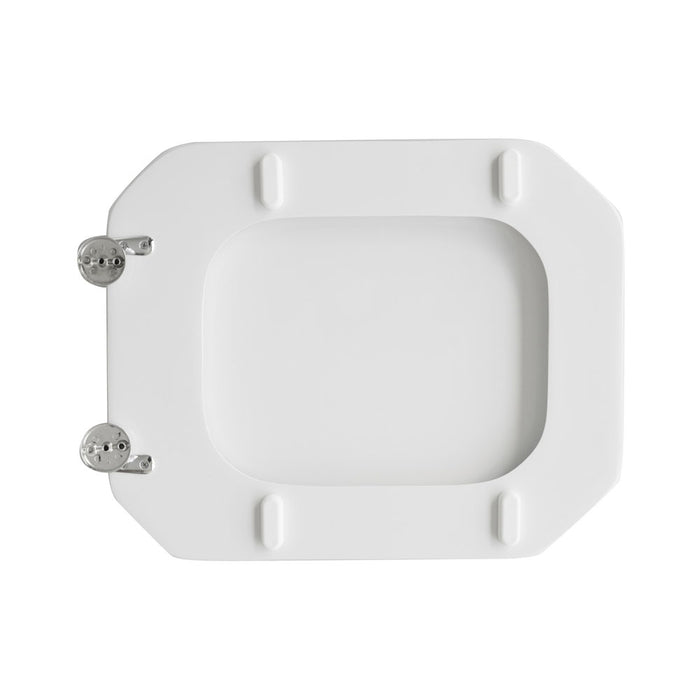 Sedile wc bianco per Cesame vaso serie DecÃ² larghezza 36 cm cerniere regolabili