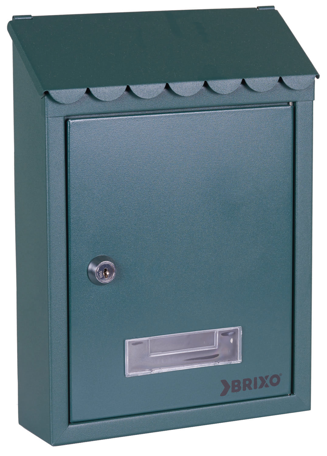 CASSETTA POSTALE BRIXO POPULAR IN LAMIERA COLORE VERDE CON TETTO L21xP7xH30 cm