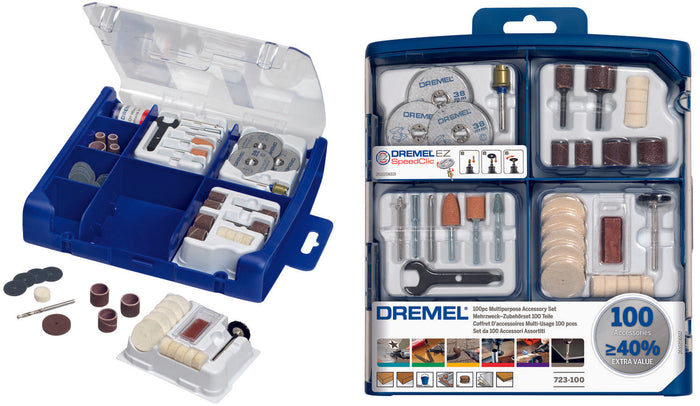 SET 100 ACCESSORI UTENSILE MULTIFUNZIONE DREMEL  723/2615S723JA + CUSTODIA