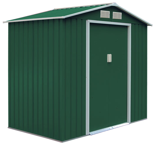 GARDEN COTTAGE METALGREEN 2 PORTE IN METALLO COLORE VERDE SENZA PAVIMENTO L.213