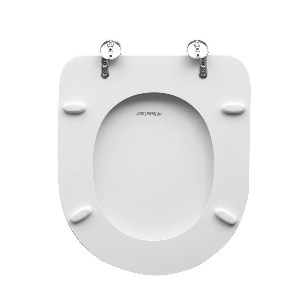 Sedile wc bianco per Catalano vaso Neve larghezza 36 cm cerniere regolabili