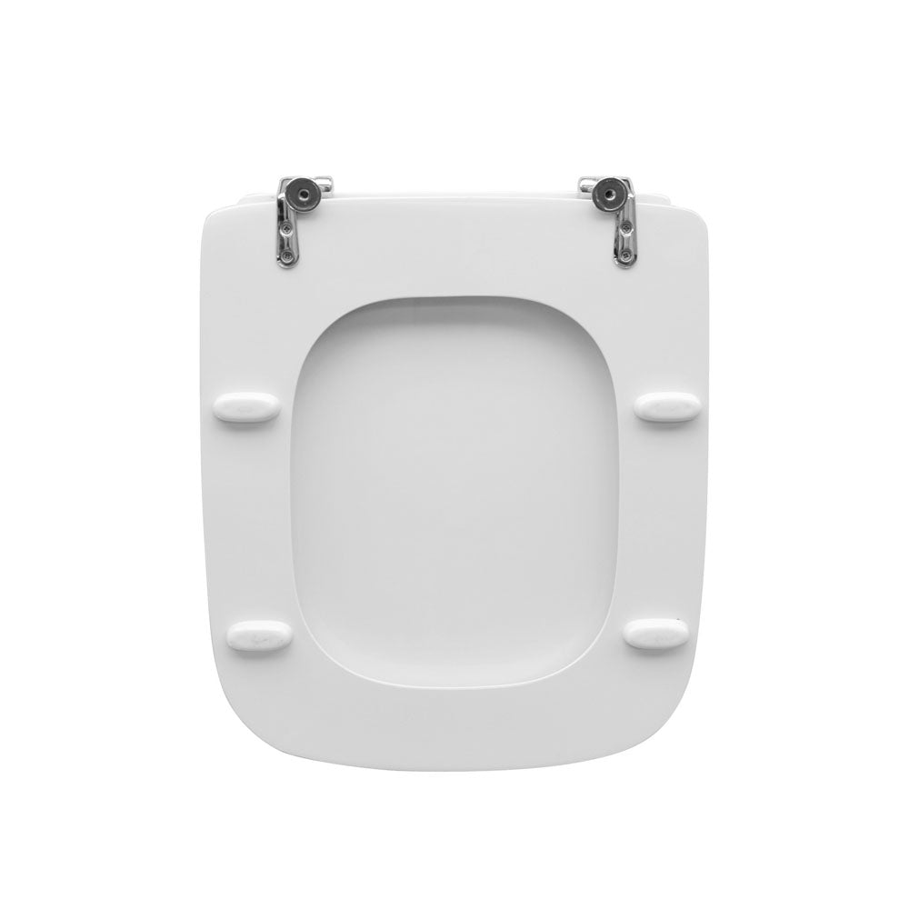 Sedile wc bianco per Catalano vaso Polo larghezza 34,2 cm cerniere fisse