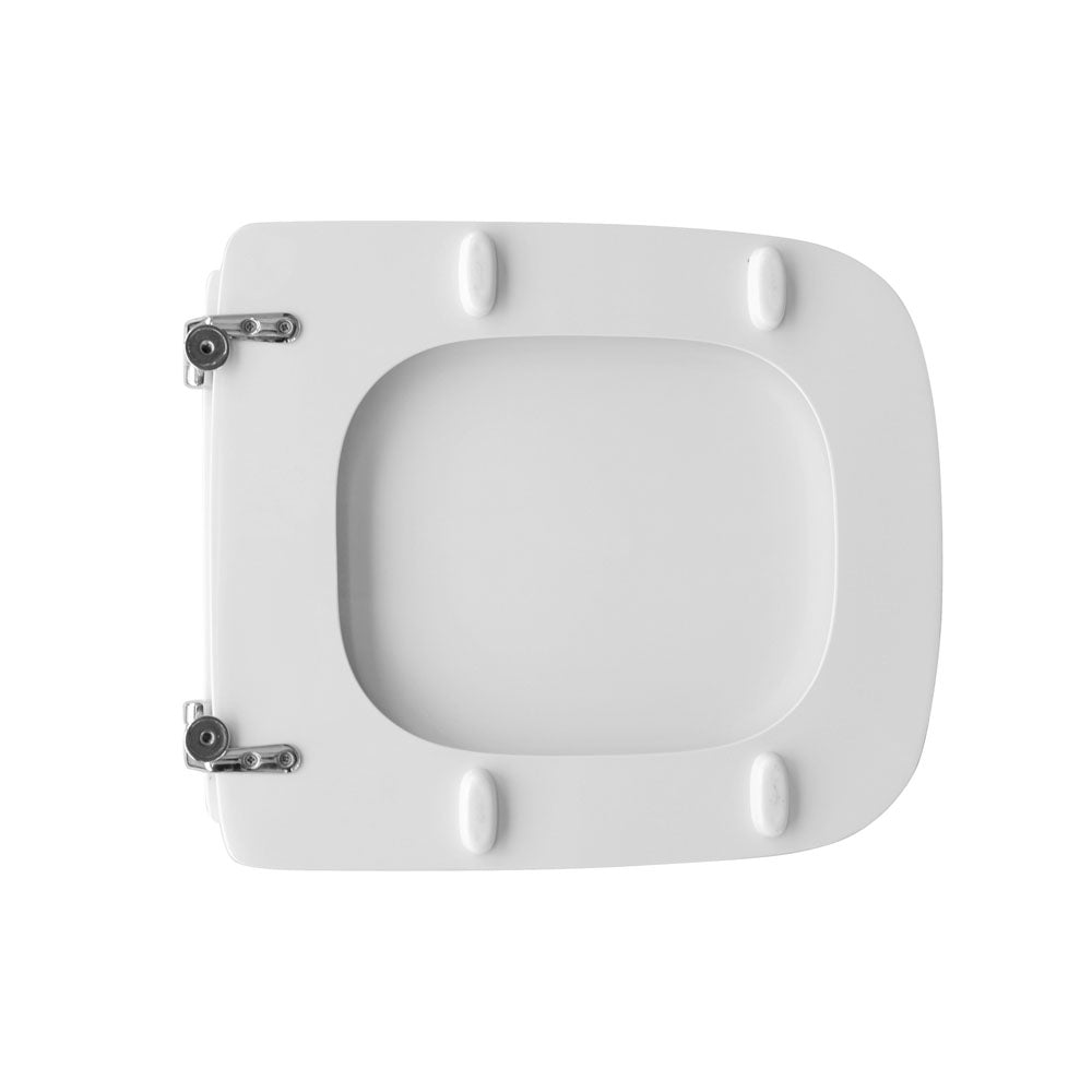 Sedile wc bianco per Catalano vaso Polo larghezza 34,2 cm cerniere fisse