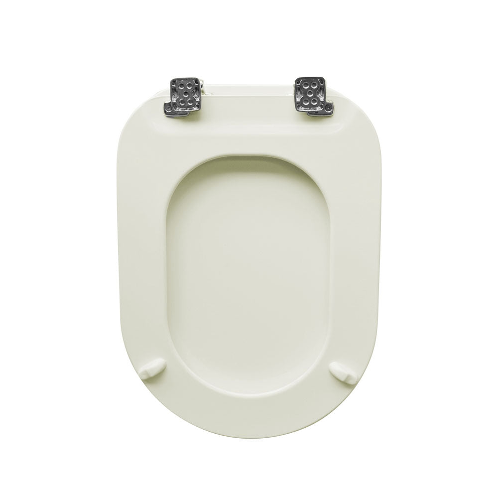 Sedile wc champagne per Cesame vaso Sintesi larghezza 33,8 cm cerniere regolabili