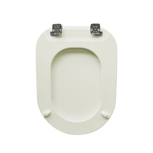 Sedile wc champagne per Cesame vaso Sintesi larghezza 33,8 cm cerniere regolabili