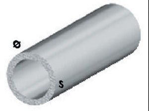 5pz profilo argento h.100 cm tubo tondo 16x1 mm cod:ferx.29091