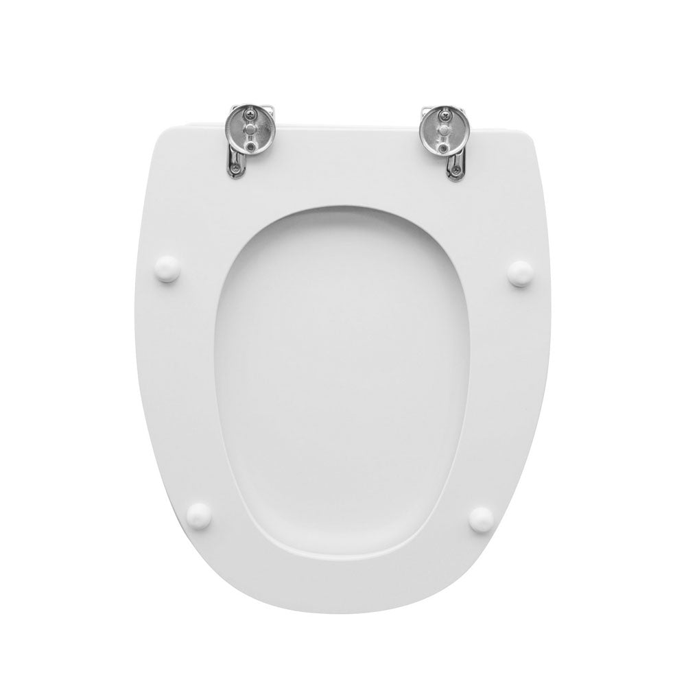 Sedile wc per Flaminia vaso Spin larghezza 35,9 cm cerniere ad espansione