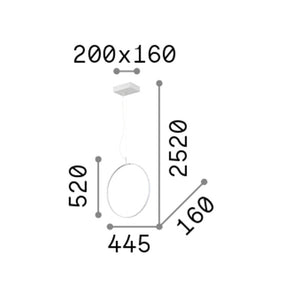 Sospensione Moderna Circus Metallo Nero Led 29W 3000K