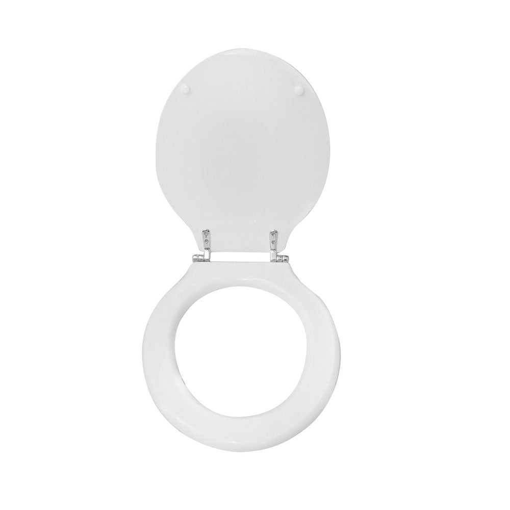 Sedile wc bianco per Globo vaso Paestum larghezza 36 cm cerniera universale