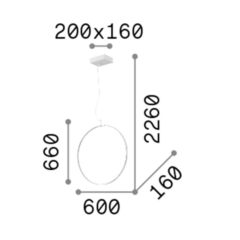 Sospensione Moderna Circus Metallo Nero Led 33W 3000K