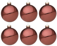 Palline di Natale in Vetro Bossa Nova Rosso Lucido Addobbi Decorazioni Albero Diametro: 60 mm