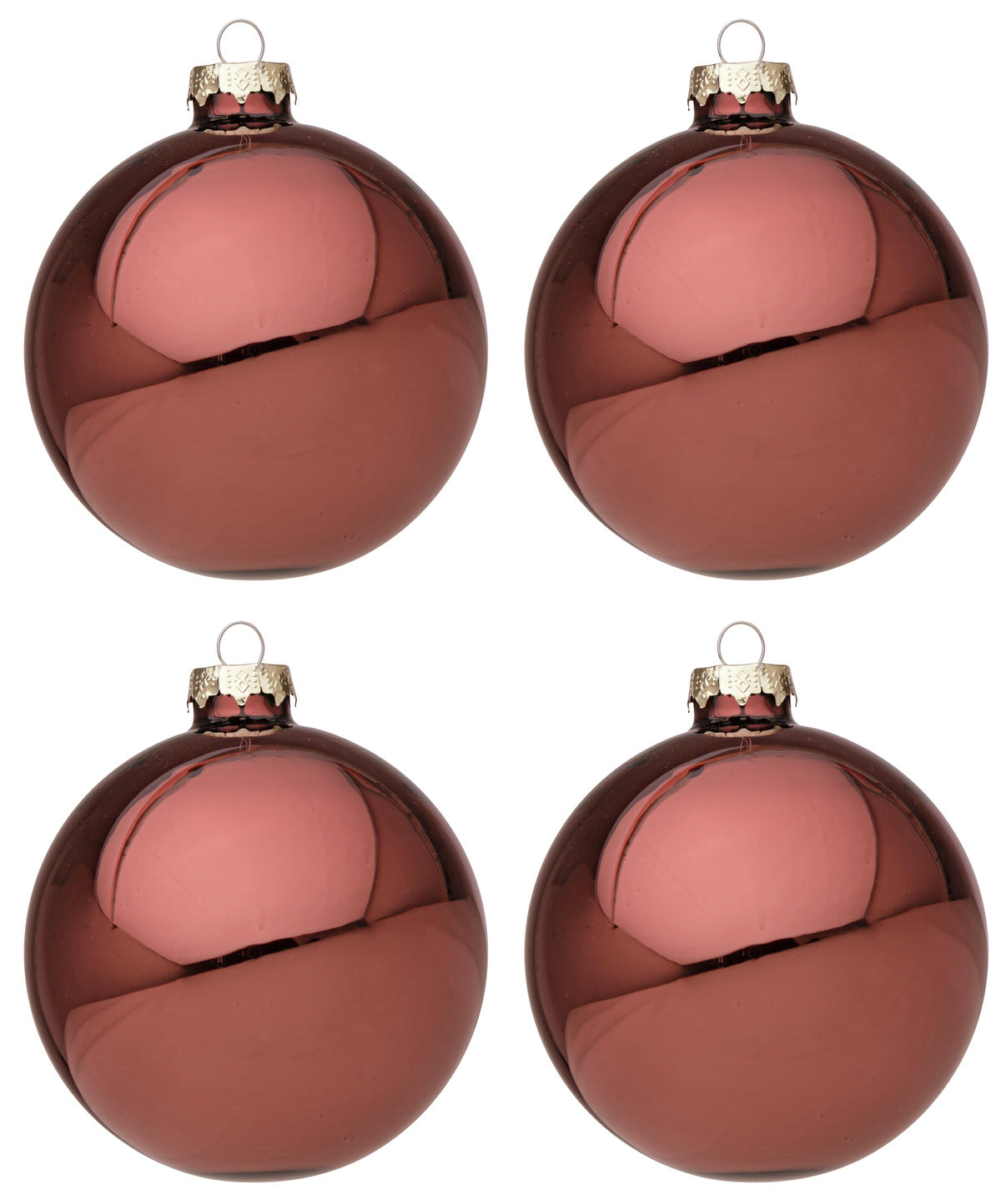 Palline di Natale in Vetro Bossa Nova Rosso Lucido Addobbi Decorazioni Albero Diametro: 100 mm